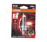 OSRAM NIGHT BREAKER SILVER H4, +100% di luce, lampada da proiettore alogena, 64193NBS-01B, 12V, auto, blister singolo (1 lampada)