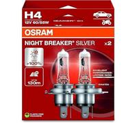 Osram 12V Night Breaker Silver - H4 - 60/55W - P43t - 2 pz - Scatola