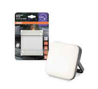 OSRAM Nightlux Solar Light Gray, lampada LED per esterni a energia solare, 2,00 W, 100 lm, bianco freddo, funzione power bank, porta di ricarica USB-C, per esterni, IP54