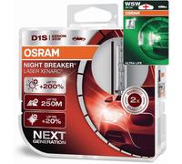 Osram Notte Breaker 200 Laser Argento LED H1 H3 H4 H7 H8 H11 HB3 HB4 Libera