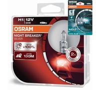 Osram Notte Breaker 200 Laser Argento LED H1 H3 H4 H7 H8 H11 HB3 HB4 Libera Div.