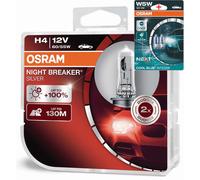 Osram Notte Breaker 200 Laser Argento LED H1 H3 H4 H7 H8 H11 HB3 HB4 Libera Div.