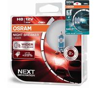 Osram Notte Breaker 200 Laser Argento LED H1 H3 H4 H7 H8 H11 HB3 HB4 Libera Div.