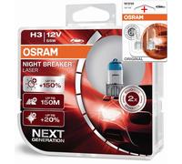 Osram Notte Breaker 200 Laser Argento LED H1 H3 H4 H7 H8 H11 HB3 HB4 Libera Div