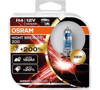 Lampada ad incandescenza alogena OSRAM H4 Night Breaker 200 12V, 60/55W