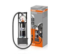 OSRAM TYREinflate 10 ESSENTIAL, pompa a pedale, pedale antiscivolo, design a cilindro singolo, per tutte le dimensioni di pneumatici, omologata TÜV tedesca