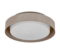OSRAM ORBIS MADRID plafoniera 290mm, color legno, attacco E27, può essere dotata di lampada intelligente, alta qualità, design moderno, alloggiamento in metallo, adatta per uso interno, rotonda, IP20