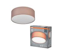 OSRAM ORBIS PARIS plafoniera 300mm, marrone, attacco E27, può essere dotata di lampada smart, alta qualità, design moderno, con paralume in tessuto, adatta per uso interno, rotonda, IP20