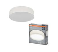 OSRAM ORBIS PARIS plafoniera 400mm, beige, attacco 2xE27, può essere dotata di lampada intelligente, alta qualità, design moderno, con paralume in tessuto, adatta per uso interno, rotonda, IP20