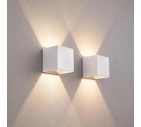 OSRAM ORBIS Wall Square plafoniera bianca, confezione da 2, 3000 K, bianco caldo