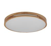 OSRAM ORBIS Woodburry LED wall/ceiling light with wood decor, 36 W, 1,500 lm, 3,000 K, 500-mm diameter, 830 friendly warm white, IP20 protection, mounting screws and dowels included