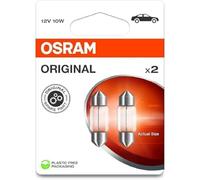 OSRAM ORIGINAL FESTOON - 10w - 12V - Lampadina extra - CONFEZIONE DA 2