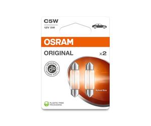 OSRAM ORIGINAL LINE 12V, C5W, Festone, Lampada di segnale, Doppia Blister, (2 lampade)
