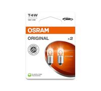 OSRAM ORIGINAL LINE 12V, T4W, Signal lamp, Metal Base, Double Blister (2 lamps)