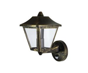 OSRAM Plafoniera ENDURA Classic con sensore, nero-oro, E27, IP44, ideale per est