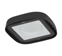 OSRAM Plafoniera Highbay UFO in nero, offre 80 W e 9300 lm in bianco luce diurna a 6500 K, con protezione IP65 contro getti d'acqua e polvere (antipolvere), ideale per soffitti alti