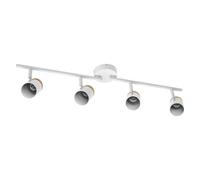 OSRAM Plafoniera LED Spot Stamp 4xGU10 Legno Bianco, Barra faretti quadrupla 23