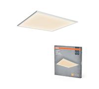 OSRAM Planon Plus ceiling light in white with advanced LED technology, 36 W, square shape (600 x 600 mm), warm white light colour at 3,000 K, aluminium housing, frosted PMMA diffuser