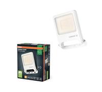 OSRAM Proiettore LED ENDURA FLOOD PC 30W, bianco caldo 3000K, 3000 lumen, proiettore bianco IP65, materiale riciclato, girevole a 180°, bianco