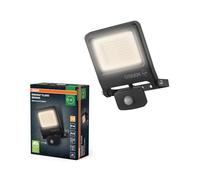 OSRAM Proiettore LED ENDURA FLOOD PC 50W con sensore, bianco caldo 3000K, 5000 lumen, proiettore IP44 con rilevamento del movimento, portata fino a 9 m, grigio