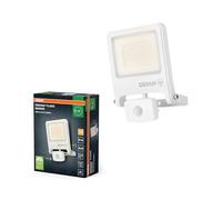 OSRAM Proiettore LED ENDURA FLOOD PC 50W con sensore, bianco caldo 3000K, 5000 lumen, rilevatore PIR IP44, funzione crepuscolare 2-1000 lux