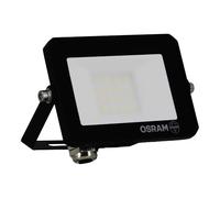 Proiettore LED OSRAM LUX moderno 10W, 900lm, 3000K, faretto per esterni, sensore, IP65, alluminio nero, vetro satinato