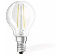 Osram Retrofit Filament Classic P 25 WW E14 BLI Lampada LED, a Sfera, 2 Watt, Chiara