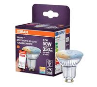 OSRAM Riflettore LED SMART PAR16 GU10, 4,7 W ZigBee 3.0, bianco regolabile 2700-6500 K, dimmerabile, controllo tramite app, Alexa