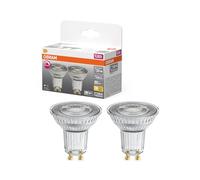 OSRAM Riflettore LED Spot Superstar PAR16 dimmerabile, bianco caldo 2700 K, 2,4 W, GU10, 36°, 230 lm, trasparente, per faretti, illuminazione d'accento, 15.000 ore,3-Pack