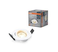 OSRAM Set faretti a incasso con LED GU10 e sistema Twistlock, bianco, protezione IP20 per interni, accessori di montaggio e collegamento inclusi