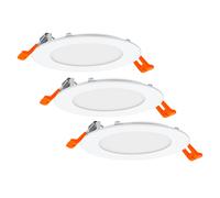 OSRAM Set faretti da incasso con driver integrato, stretti 3x120mm 3000K, in plastica bianca, protezione IP20 per applicazioni in interni, accessori di montaggio inclusi