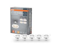 OSRAM Set faretti da incasso in bianco con LED 5x2.6W GU10, protezione IP20, per interni