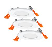 OSRAM Set di faretti ad incasso con driver integrato, 3x85mm 3000K bianco, in plastica, protezione IP20 per applicazioni in interni, accessori di montaggio inclusi