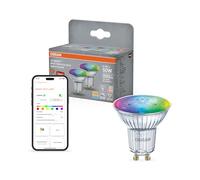 OSRAM SMART+ Faretto LED RGB PAR16 (confezione da 2, GU10, 5W) - 16M colori - luce regolabile - compatibile con Matter via Wi-Fi - Alexa, Google, Apple