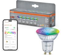 OSRAM SMART+ Faretto LED RGB PAR16 (confezione da 5, GU10, 5W) RGB bianca wifi