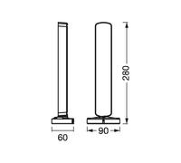 OSRAM SMART+ Lampada da tavolo WiFi MOOD LIGHT, nera RGB CCT 2 pezzi OSRAM SMART+