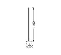 OSRAM SMART+ Lampada LED da pavimento WiFi ROUND nera 140 cm RGB CCT OSRAM SMART+