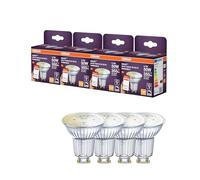 OSRAM SMART LED Spot PAR16 Riflettore GU10, 4,7W ZigBee 3.0, dimmerabile 2700K bianco caldo, controllo app, Alexa, Smart Home,4-Pack
