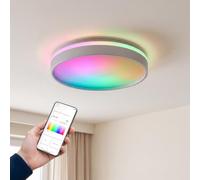 OSRAM SMART+ Matter Ceiling plafoniera argento | Colore del prodotto Argento, dimmerabile, 1000 Lumen, diametro 300 mm, durata di vita 50000 h, IP20, confezione da 1