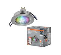 OSRAM Smart Matter LED Spot GU10 RGBW flessibile nichel satinato, 4,7 W Smart H