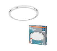 OSRAM SMART+ Matter over Wifi Orbis Disc lampada decorativa a soffitto per bagno, montaggio a soffitto in alluminio argento, TW e dimmerabile, protezione IP44, per bagno