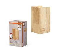 OSRAM SMART+ Matter over Wifi Orbis Lampada a parete Wood, 210x110mm, 12W, 800lm, temperatura colore regolabile 3000-6500K tramite Tunable White, IP20, legno, LED non sostituibile
