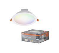 OSRAM SMART+ Matter Recess LED Faretto da Incasso Bianco 170mm, 12W, 1200lm, RGB+TW 3000-6500K, WiFi, Alexa, 110°, Incassato