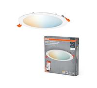 OSRAM SMART+ Matter Recess Slim LED Faretto da Incasso Bianco 225mm, 22W, 2000lm, TW 3000-6500K, Matter WiFi, Alexa, Incassato