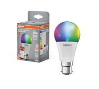 OSRAM SMART+ RGBW, lampada LED B22d con Matter over Wifi, appositamente progettata per ALEXA - facile configurazione con un clic, sostituisce 60W, 2700-6500K, 16 milioni di colori RGB, confezione da 1
