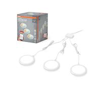 OSRAM SMART+ Round luce sottopensile WiFi, tre luci rotonde, bianco, 6,5W, 375lm, 83mm, luce bianca regolabile 3000K-6500K, dimmerabile, lunga durata, montaggio facile, controllo via SMART+ App