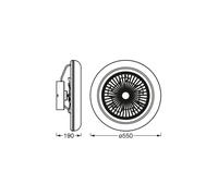 OSRAM SMART+ Ventilatore da soffitto LED WiFi ROUND bianco silenzioso 55 cm OSRAM SMART+