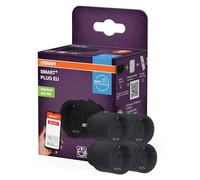 OSRAM SMART+ ZIGBEE Presa EU nera, presa intelligente con monitoraggio del consumo energetico e tecnologia ZigBee per integrare dispositivi elettrici nel sistema smart home,4-Pack