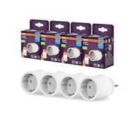 OSRAM SMART+ ZIGBEE Presa EU in bianco, presa intelligente con monitoraggio del consumo energetico e tecnologia ZigBee per integrare dispositivi elettrici nel sistema smart home,4-Pack