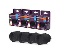 OSRAM SMART+ ZIGBEE Presa EU nera, presa intelligente con monitoraggio del consumo energetico e tecnologia ZigBee per integrare dispositivi elettrici nel sistema smart home,4-Pack